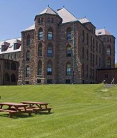 Exterior with picnic tables